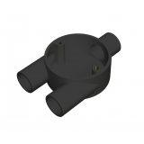 20mm Black PVC Conduit Y Box